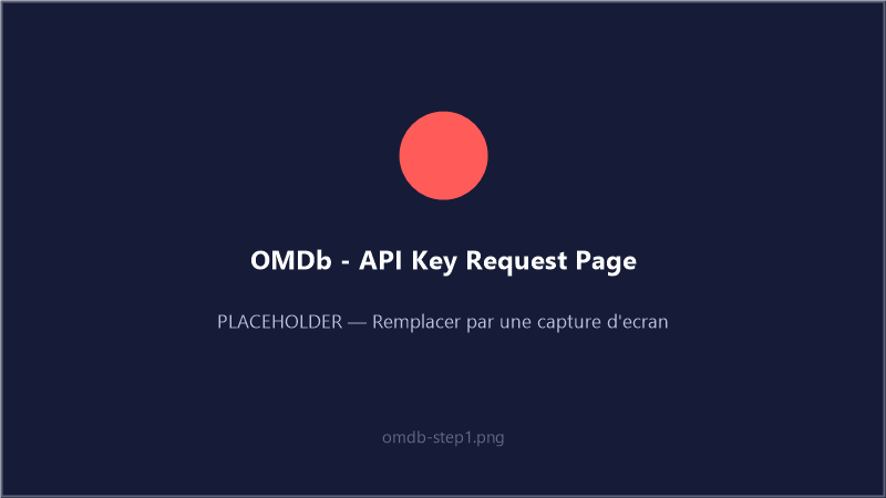 Page de demande de clé OMDb