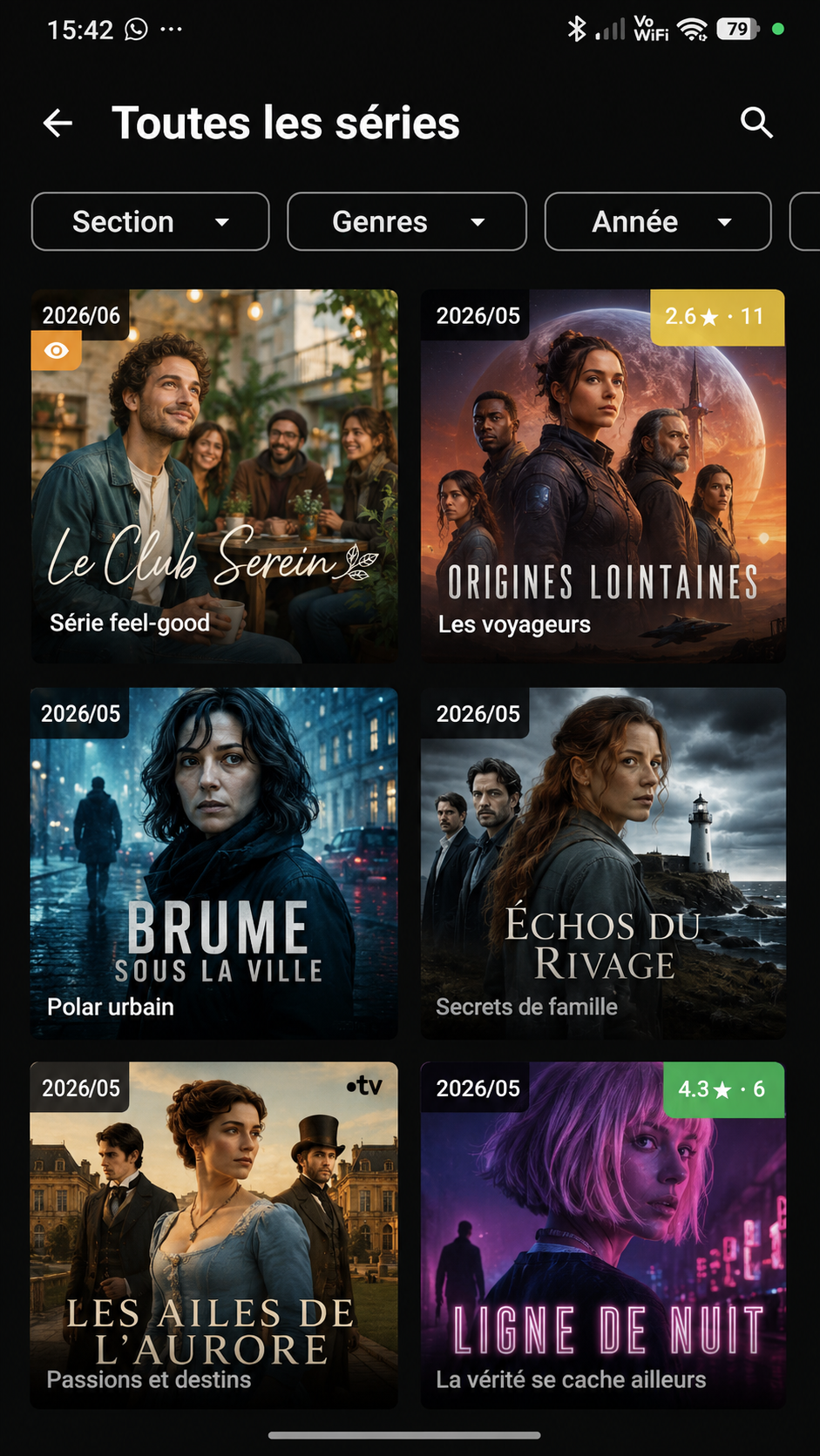 Voraxio mobile search and catalog screen