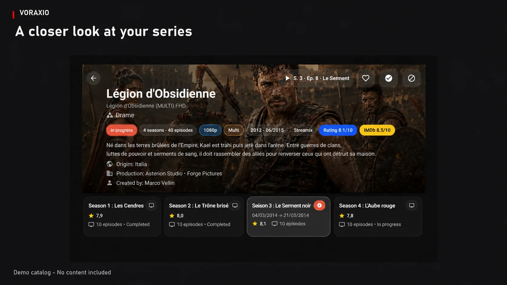 Voraxio Android TV series details