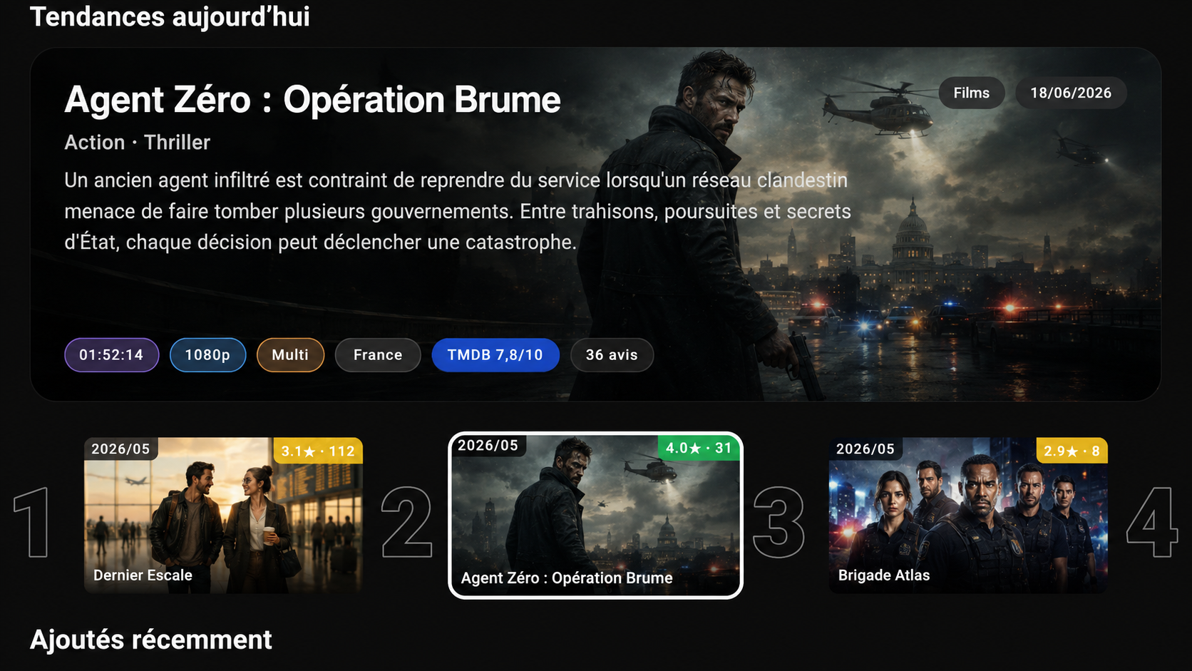 Voraxio Android TV trending home row